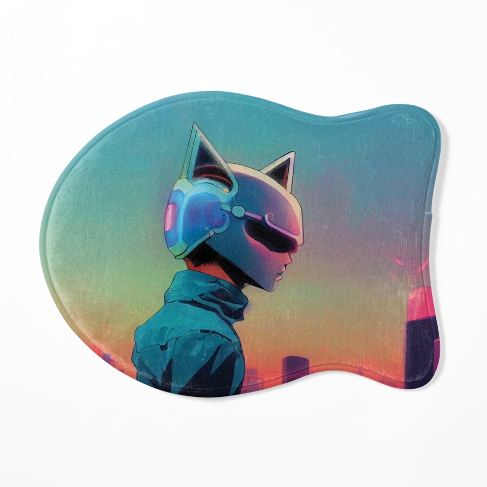 Futuristic anime CatBoy gifts for manga lovers | Sticker