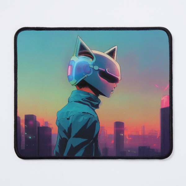 Item preview, Futuristic anime CatBoy gifts for manga lovers designed and sold by Mobius Spot Collective.