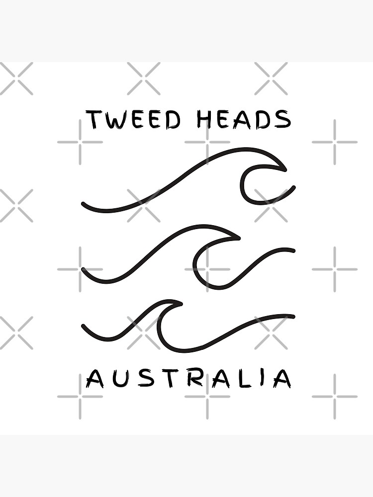 "Tweed Heads Queensland Australia Waves Handwritten" Poster for Sale by