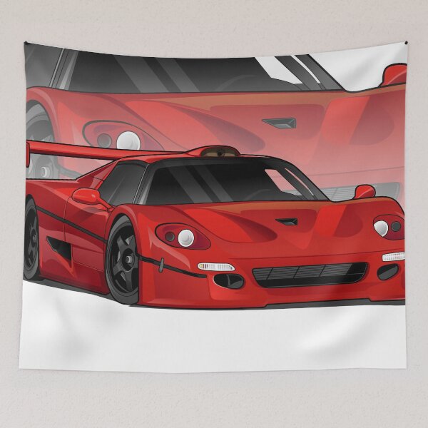 Item preview, Red Ferrari with special background designed and sold by MotorcycleLove.