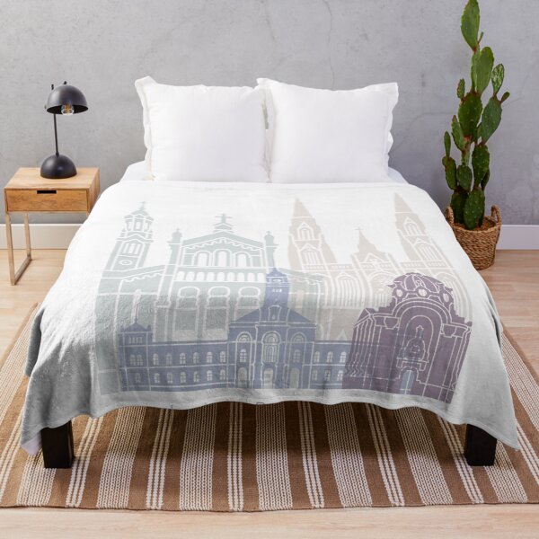 Item preview, LA PLATA SKYLINE POSTER PASTEL designed and sold by paulrommer.