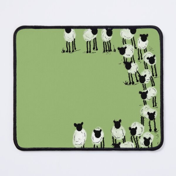 Item preview, Inky Sheep on Green designed and sold by TraceyMackieArt.