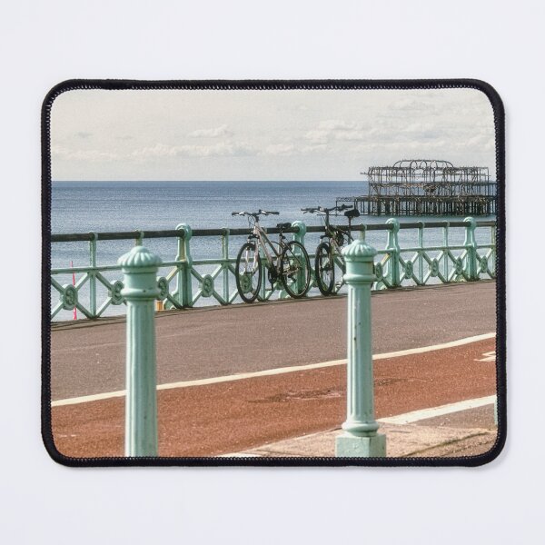 Item preview, Brighton Seafront, Old Pier, with Bicycles designed and sold by kathleenjean.