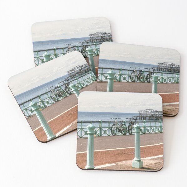 Item preview, Brighton Seafront, Old Pier, with  Bicycles  designed and sold by kathleenjean.