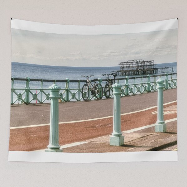 Item preview, Brighton Seafront, Old Pier, with  Bicycles  designed and sold by kathleenjean.