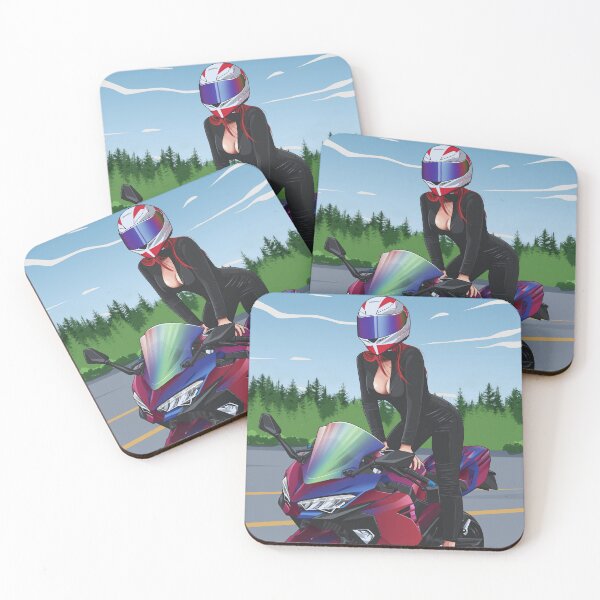 Item preview, Girl on bike designed and sold by MotorcycleLove.