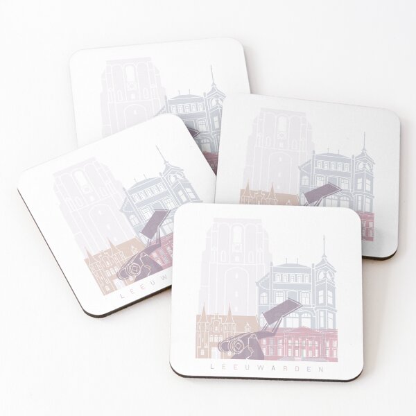Item preview, LEEUWARDEN SKYLINE POSTER PASTEL designed and sold by paulrommer.