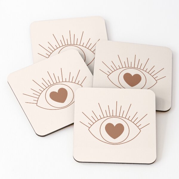Item preview, Magical Mysterious Aesthetic Indie Style Pretty Heart Eye Cream & Brown designed and sold by scorpiolane.