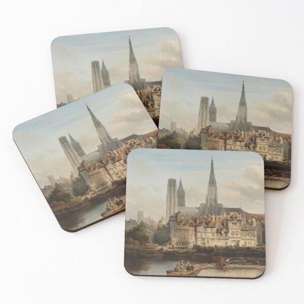 Item preview, The Quay of Paris in Rouen - Johannes Bosboom, 1839 designed and sold by 2Girls1Shirt.