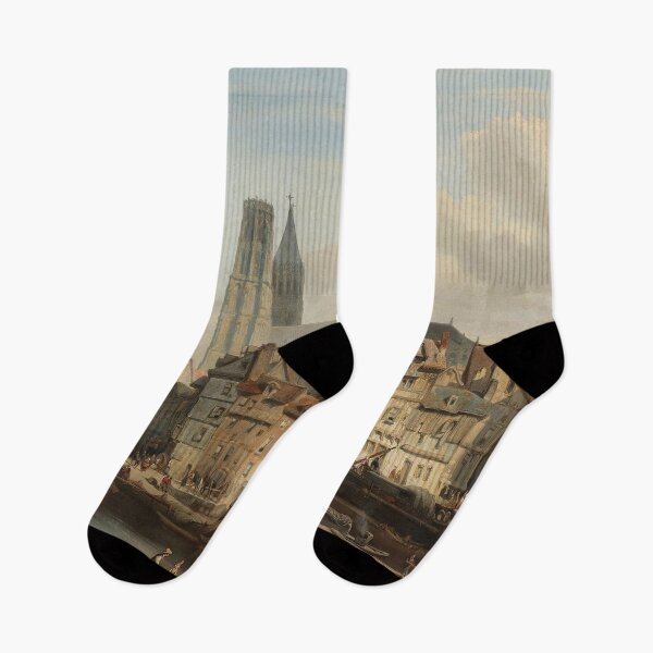 Item preview, The Quay of Paris in Rouen - Johannes Bosboom, 1839 designed and sold by 2Girls1Shirt.