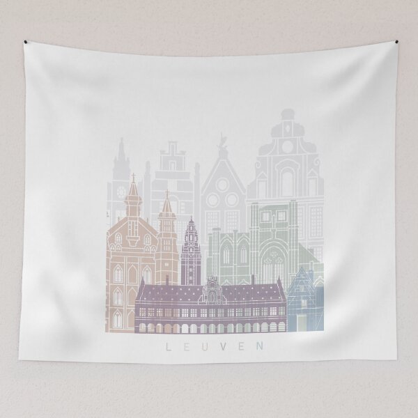 Item preview, LEUVEN SKYLINE POSTER PASTEL designed and sold by paulrommer.