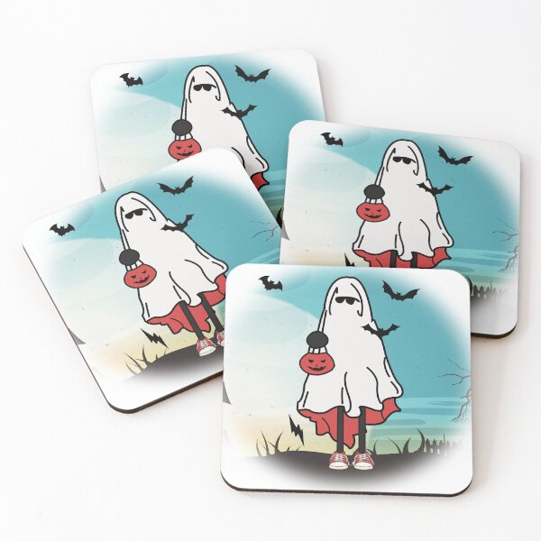 Item preview, Ghost Girl Holding Pumpkin - Halloween Scary Evil Pumpkin, Halloween Stickers designed and sold by tsquarefabrics.