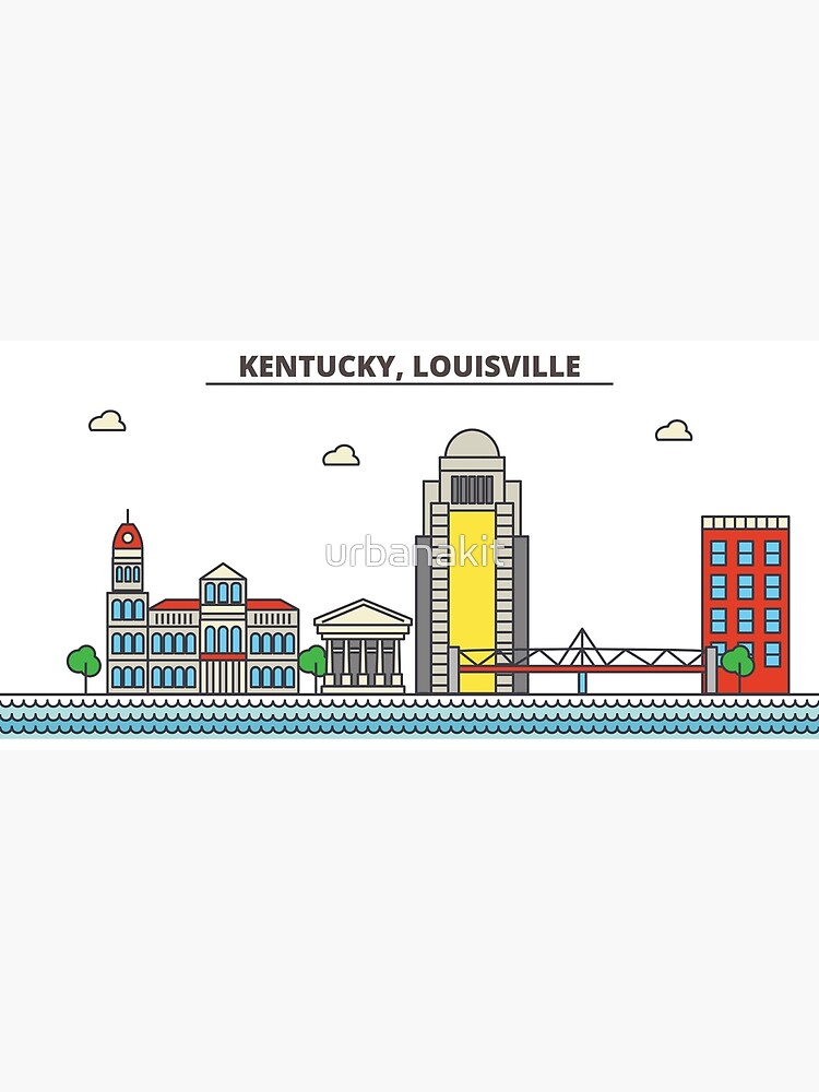 Louisville City Skyline Design Kentucky Retro Vintage