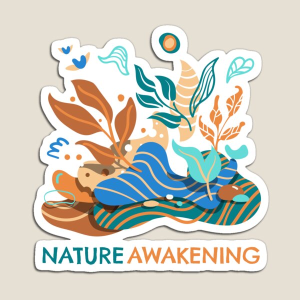 Artikelvorschau, Nature Awakening - Illustration von abstrakten Blättern entworfen und verkauft von GreissDesign.