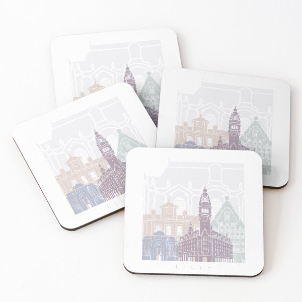 Item preview, LILLE SKYLINE POSTER PASTEL designed and sold by paulrommer.
