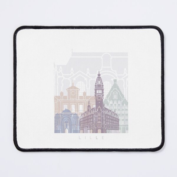 Item preview, LILLE SKYLINE POSTER PASTEL designed and sold by paulrommer.