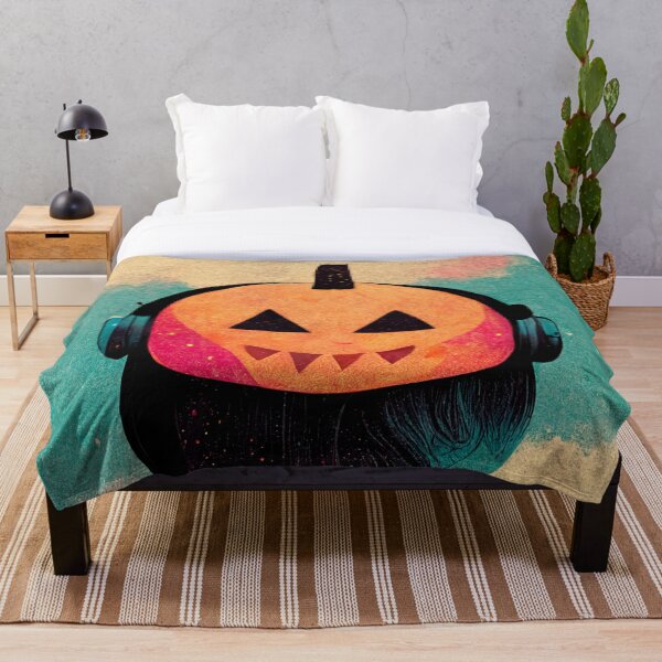 Item preview, Calabaza de Halloween - Obra de arte #1 (con fondo) designed and sold by DoodleOutlet.