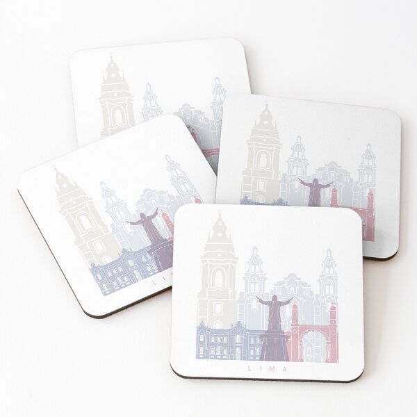 Item preview, LIMA SKYLINE POSTER PASTEL designed and sold by paulrommer.