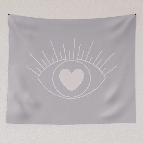 Item preview, Magical Mysterious Aesthetic Indie Style Pretty Heart Eye Blue Gray designed and sold by scorpiolane.
