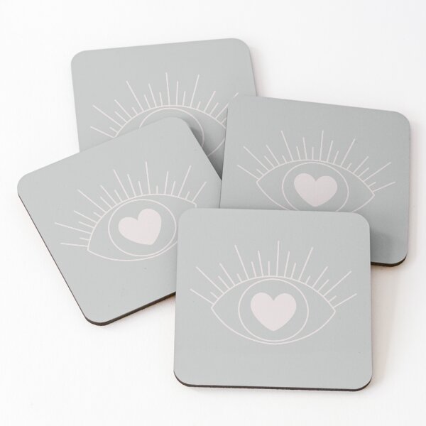 Item preview, Magical Mysterious Aesthetic Indie Style Pretty Heart Eye Grayish Blue designed and sold by scorpiolane.