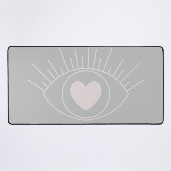 Item preview, Magical Mysterious Aesthetic Indie Style Pretty Heart Eye Grayish Blue designed and sold by scorpiolane.