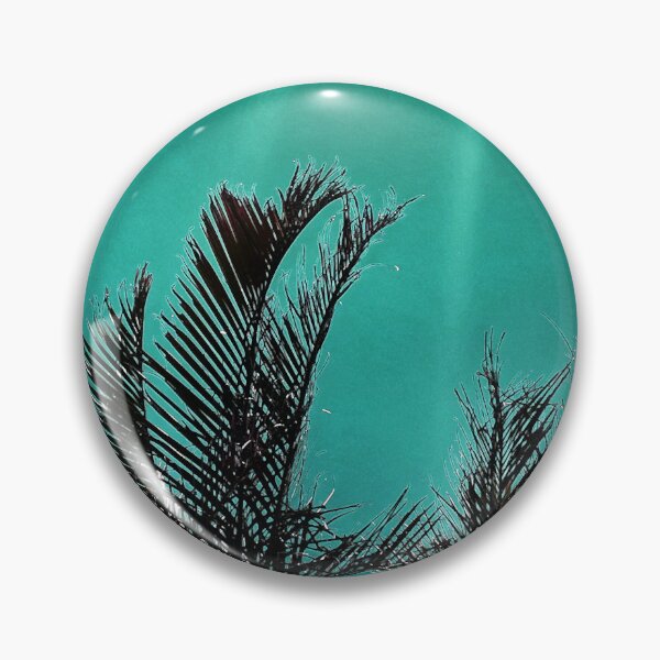 Item preview, Tropical Palm Fronds - Coastal Teal - Summer Sun Streaks - Tropicalcore designed and sold by Beachy.