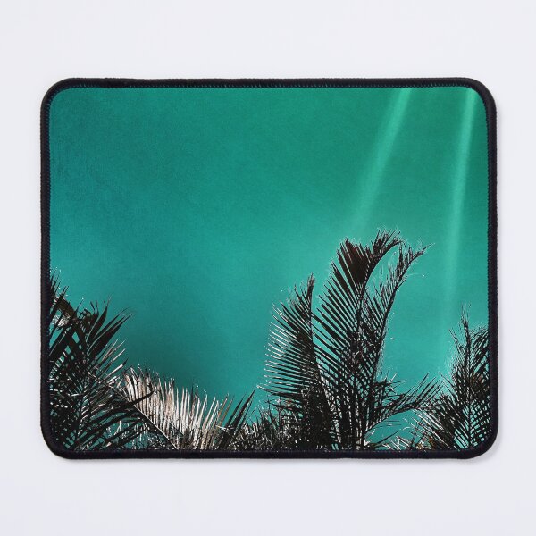 Item preview, Tropical Palm Fronds - Coastal Teal - Summer Sun Streaks - Tropicalcore designed and sold by Beachy.