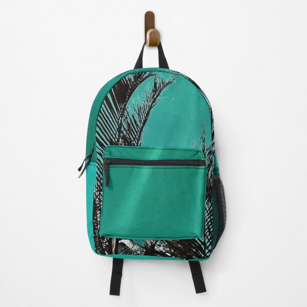 Item preview, Tropical Palm Fronds - Coastal Teal - Summer Sun Streaks - Tropicalcore designed and sold by Beachy.