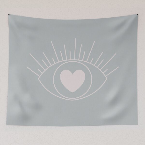 Item preview, Magical Mysterious Aesthetic Indie Style Pretty Heart Eye Muted Teal designed and sold by scorpiolane.
