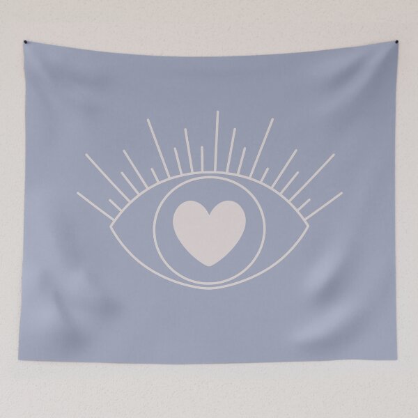 Item preview, Magical Mysterious Aesthetic Indie Style Pretty Heart Eye Pigeon Blue designed and sold by scorpiolane.