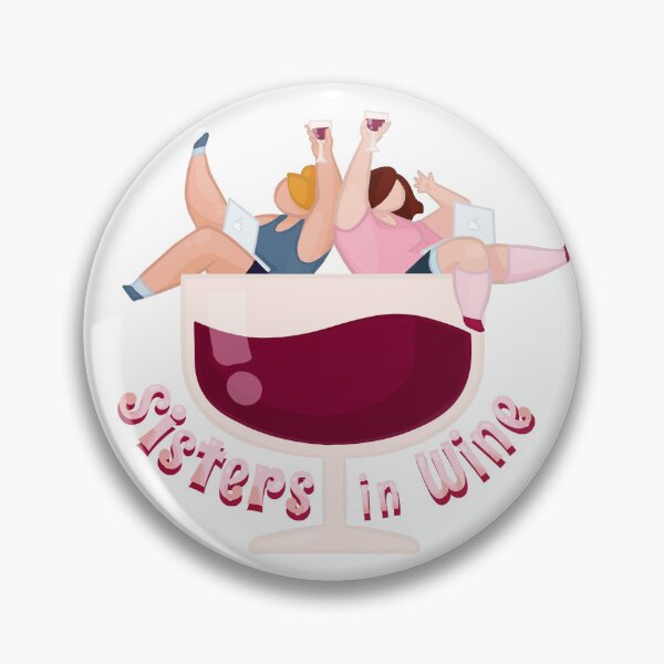 Item preview, Sisters in Wine - Funny Wine Stickers Kawaii Style designed and sold by Zuza Makes.