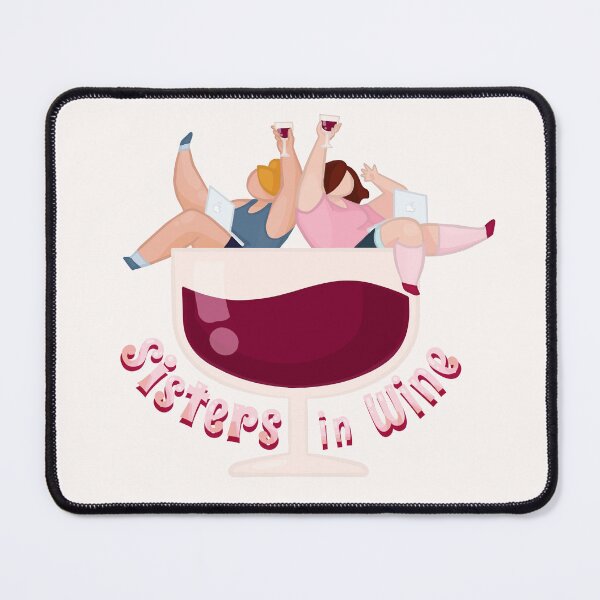 Item preview, Sisters in Wine - Funny Wine Stickers Kawaii Style designed and sold by Zuza Makes.
