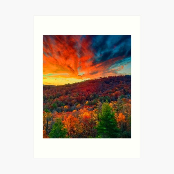 Autumn in North Carolina Art Print