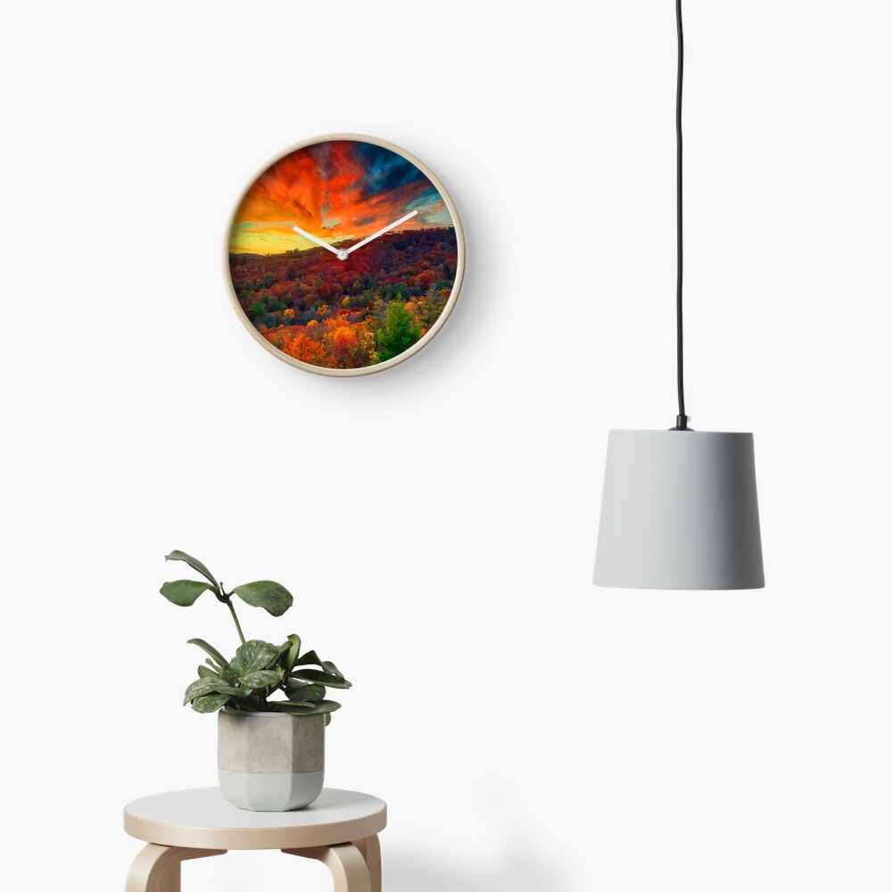 Autumn in North Carolina Clock