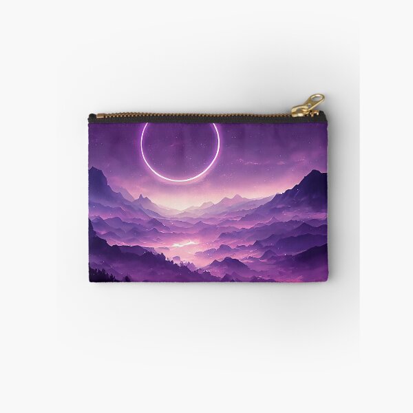 Item preview, Supermoon Eclipse fantasy Purple Mountains Landscape - Genshin Impact Symbol Element Electro Lightning - Inazuma designed and sold by Fregoulix.