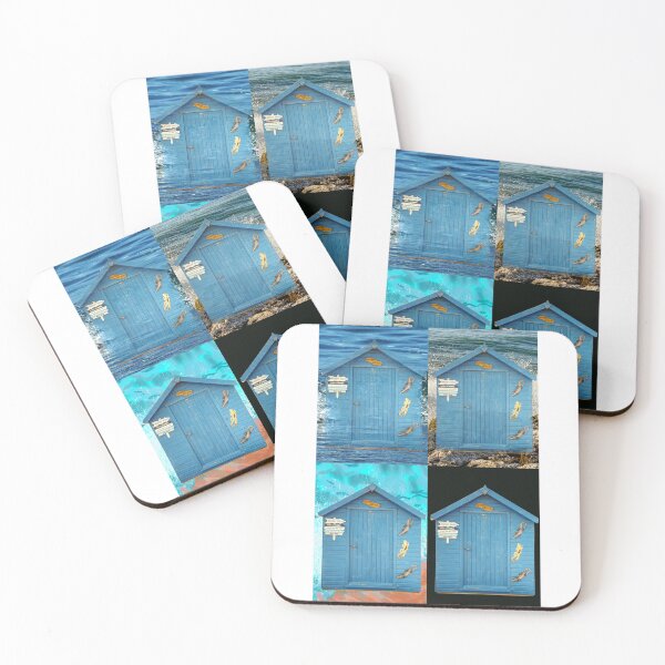 Item preview, Collage of beach hut, Whitby England Sep22 designed and sold by PicsByTony.