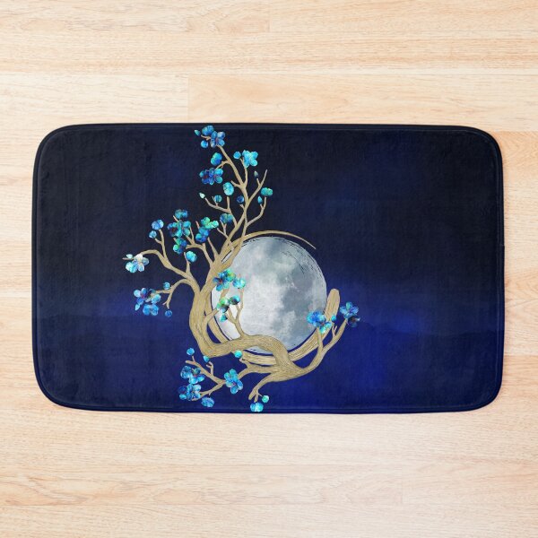 Item preview, Blue Sakura Blossom Zen Moon designed and sold by k9printart.