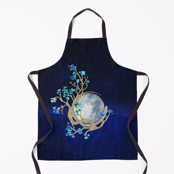 Item preview, Blue Sakura Blossom Zen Moon designed and sold by k9printart.