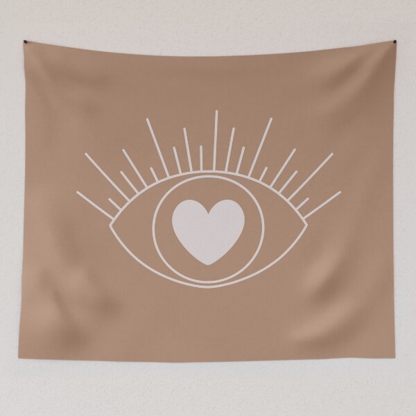 Item preview, Magical Mysterious Aesthetic Indie Style Pretty Heart Eye Brown designed and sold by scorpiolane.