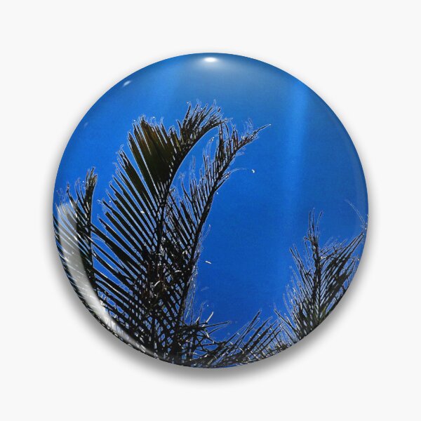 Item preview, Tropical Palm Fronds - Coastal Blue - Summer Sun Streaks - Tropicalcore designed and sold by Beachy.