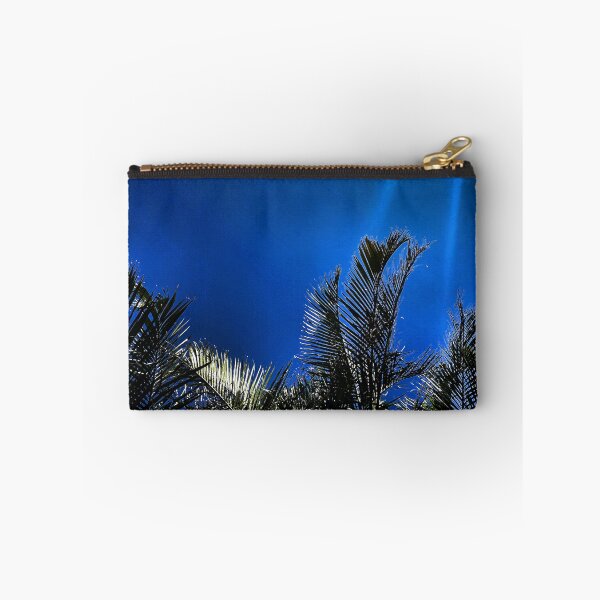 Item preview, Tropical Palm Fronds - Coastal Blue - Summer Sun Streaks - Tropicalcore designed and sold by Beachy.