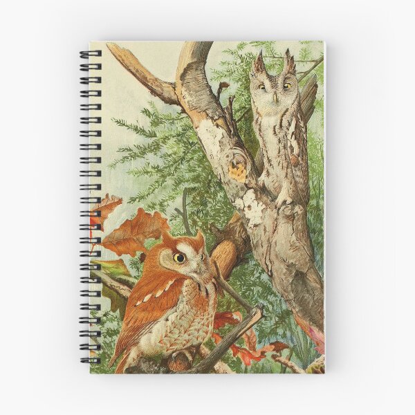 Item preview, OWLS AMONG FALL LEAVES AND WOODLAND TREES designed and sold by BulganLumini.