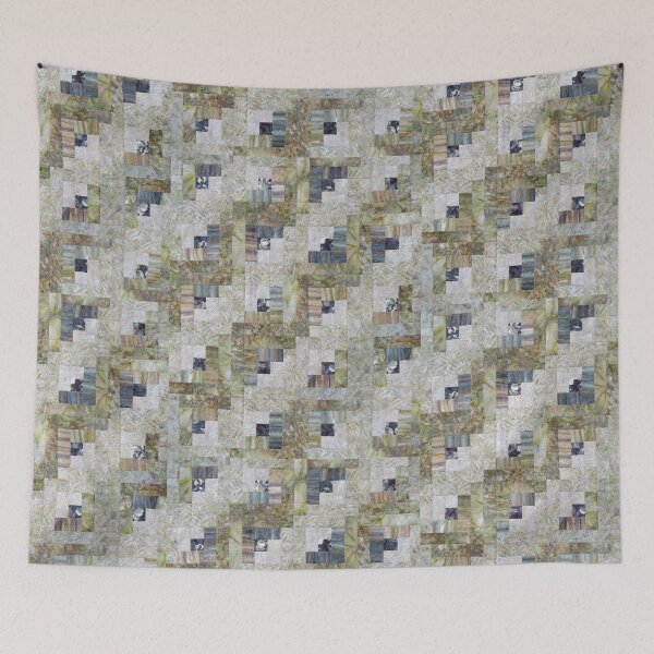 Item preview, Foggy Morning Log Cabin Quilt designed and sold by Jean Gregory Evans.
