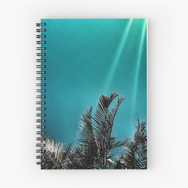 Item preview, Coastal Palm Fronds - Tropical Turquoise - Summer Sun Streaks - Tropicalcore designed and sold by Beachy.