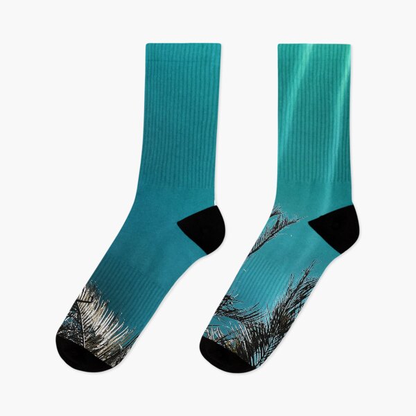 Item preview, Coastal Palm Fronds - Tropical Turquoise - Summer Sun Streaks - Tropicalcore designed and sold by Beachy.