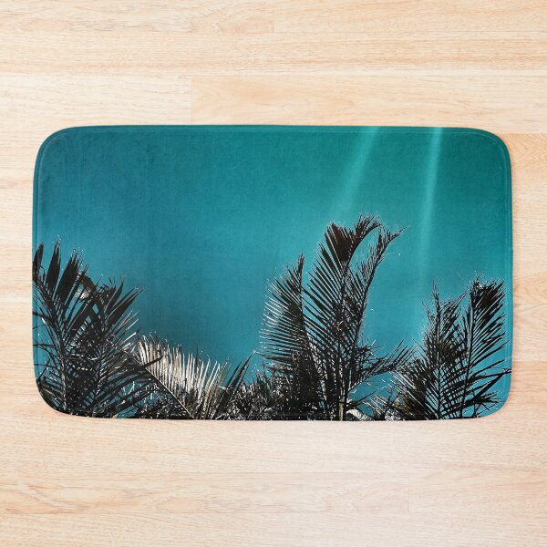 Item preview, Coastal Palm Fronds - Tropical Turquoise - Summer Sun Streaks - Tropicalcore designed and sold by Beachy.