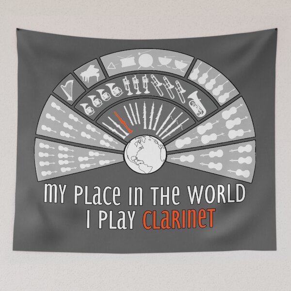 Item preview, I play CLARINET. Exclusive design for CLARINETISTS! designed and sold by MINDTHECHERRY.