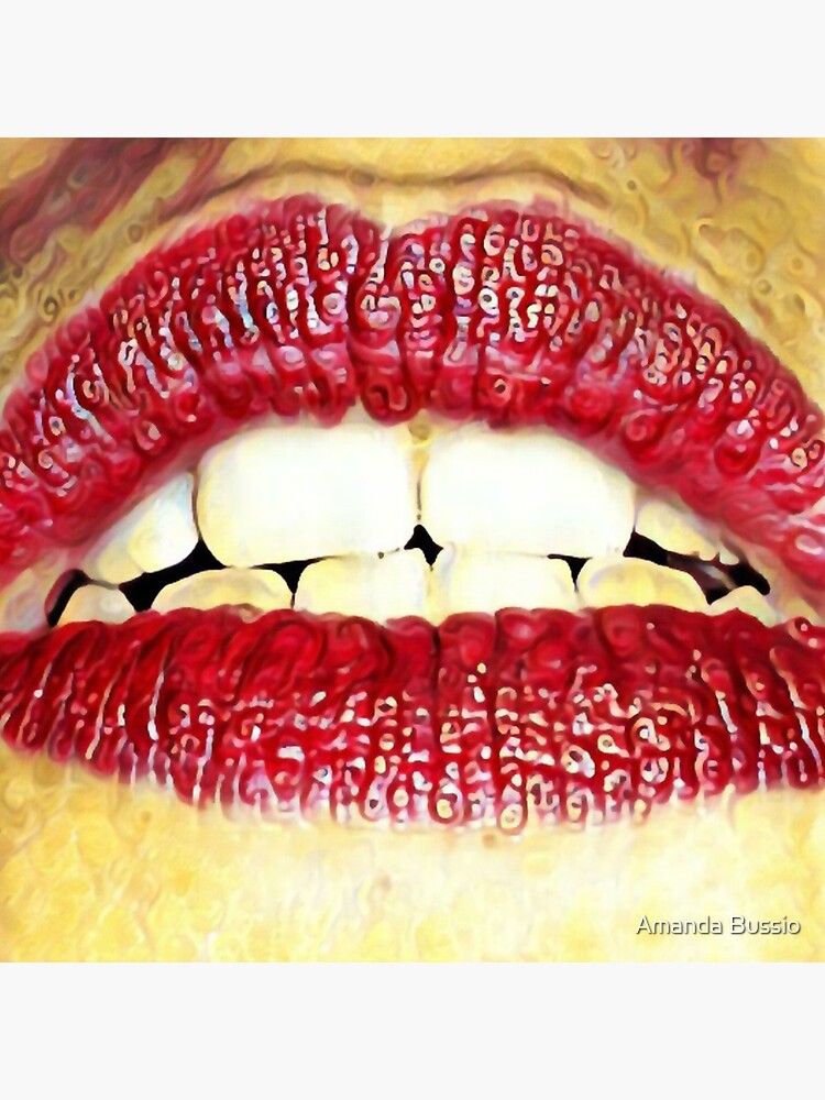 Red lips by AmandaBussio