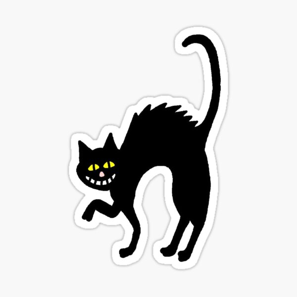 Item preview, Arching Smiling Black Cat designed and sold by imphavok.
