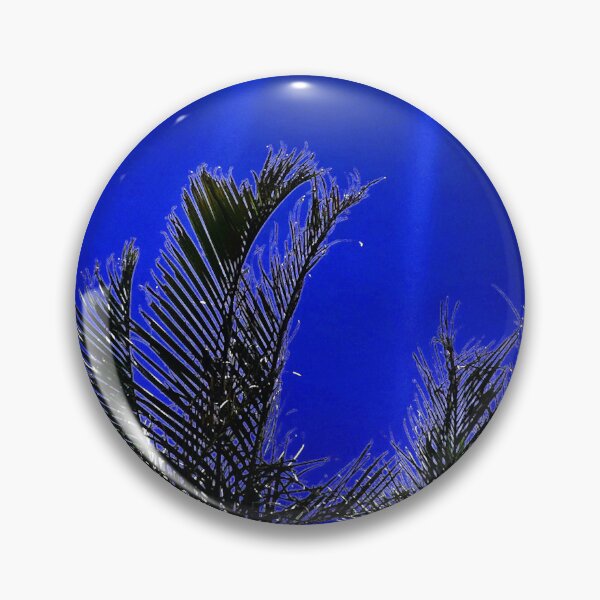Item preview, Palm Leaves - Vivid Deep Ocean Blue - Summer Sun Streaks - Tropicalcore designed and sold by Beachy.